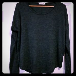 rag&bone Hudson top hunter green and black melange
